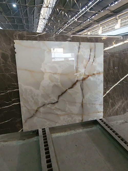 white onyx block